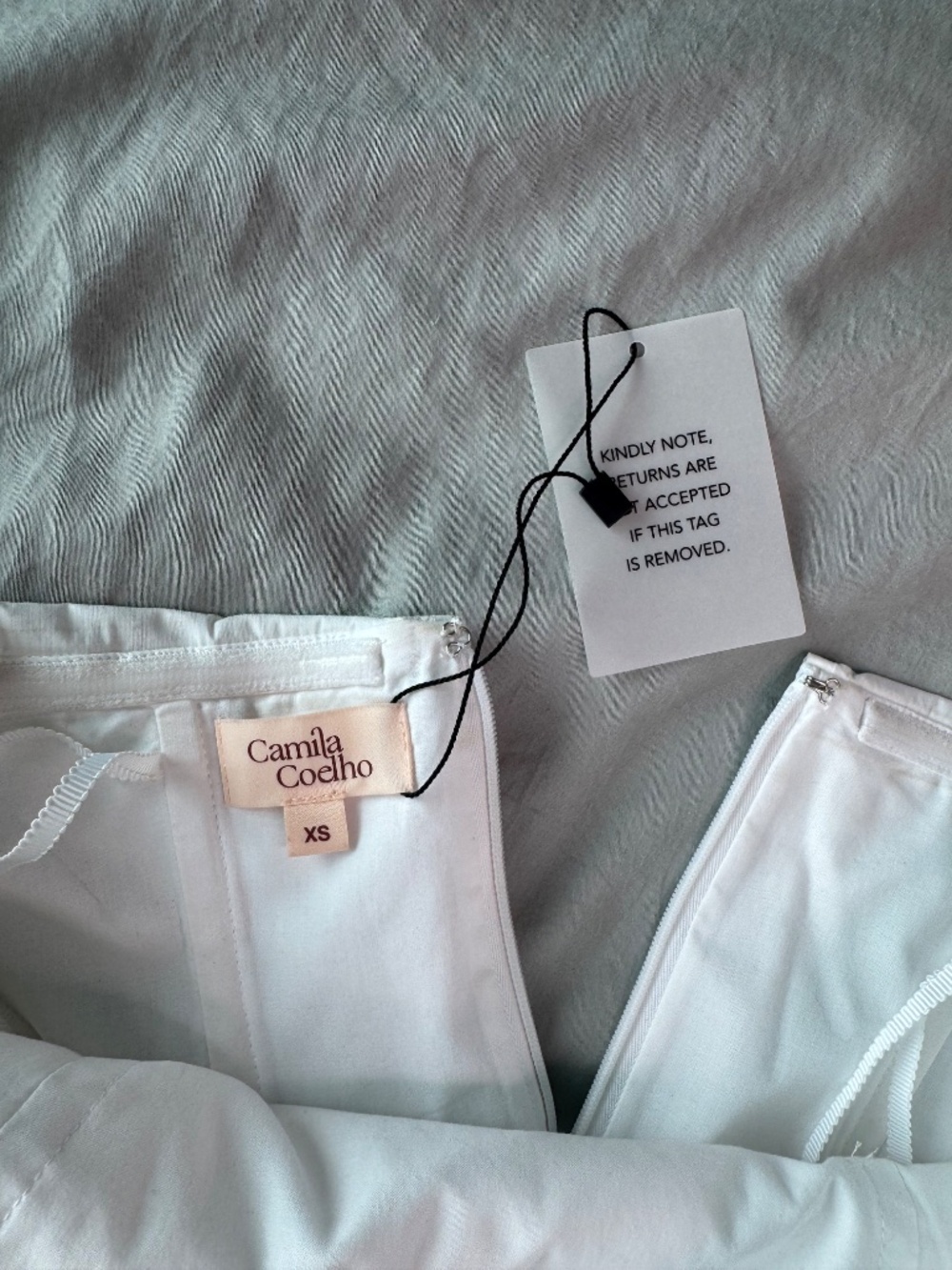 Camila Coelho white eyelet corset top XS - Picture 4 of 7